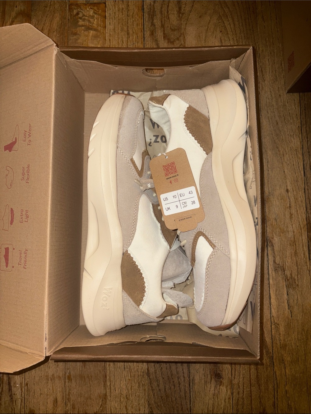 Woz ? Neutral Two-Tone Chunky Sneakers - Beige & White